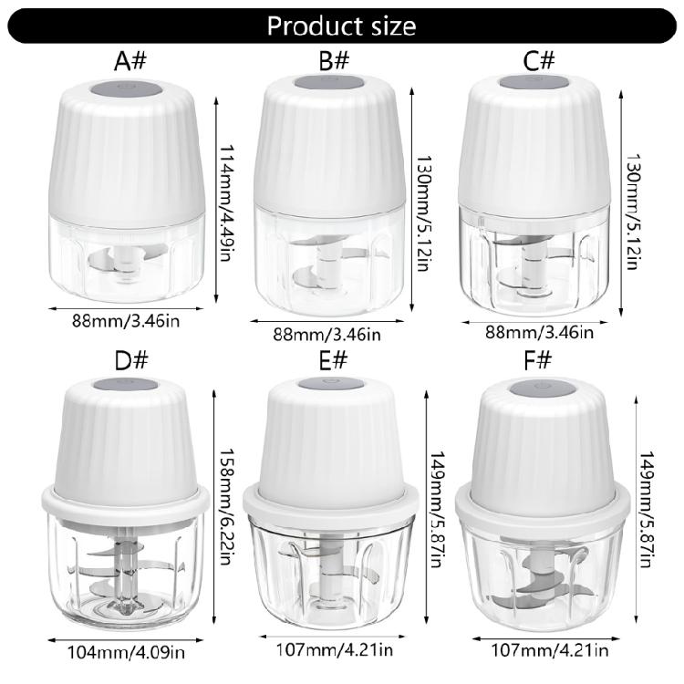 Electric Garlic Chopper Cordless Mini Food Processor Multipurpose Kitchen Tool Ideal for Chopping Onions and Meat