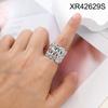 Geometric Hollow Weave Gold/Silver Plated Open Ring for Women - Trendy, Personalized, Light Luxury