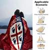Cagliari Fußball Club Wappen Flanelldecke, Weiches Polyester, Modernes Design, Ganzjahres für Camping, Reisen, Geschenke für Feiertage oder Geburtstage