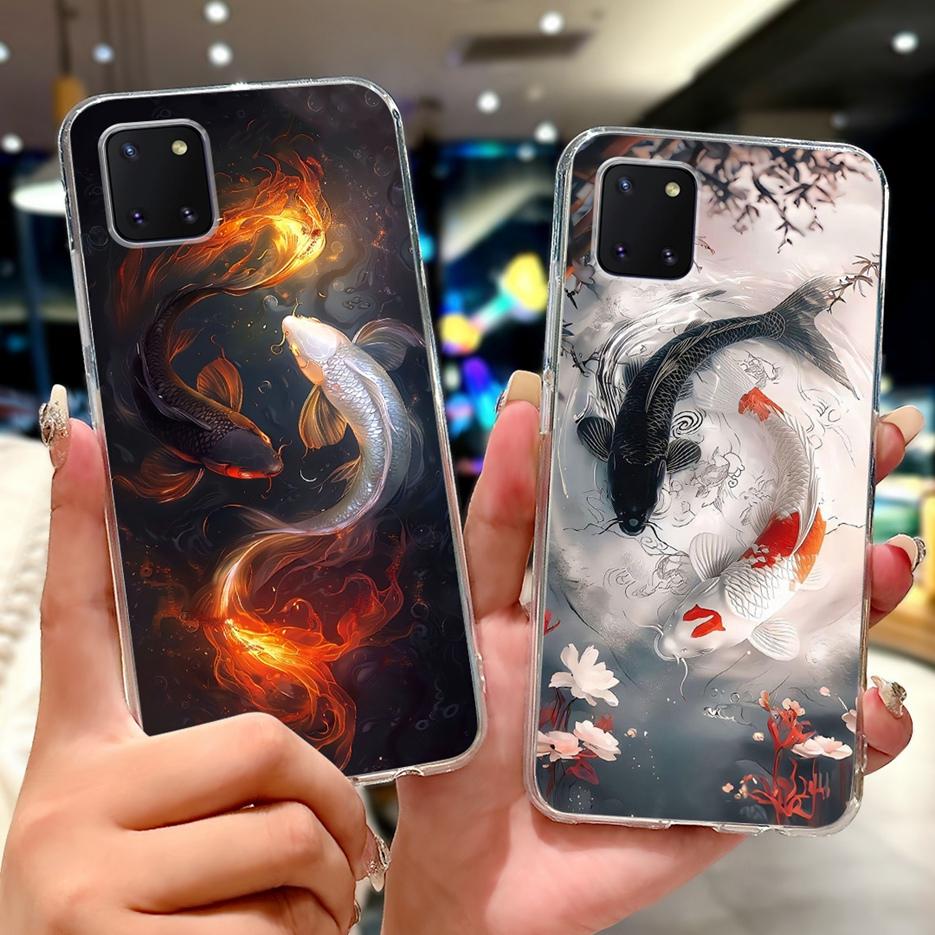 For Samsung Galaxy Note 10 Lite Case SM-N770F Luxury Love Heart Painted Cover Soft Slim Phone Case For Samsung Note10 Lite Shell