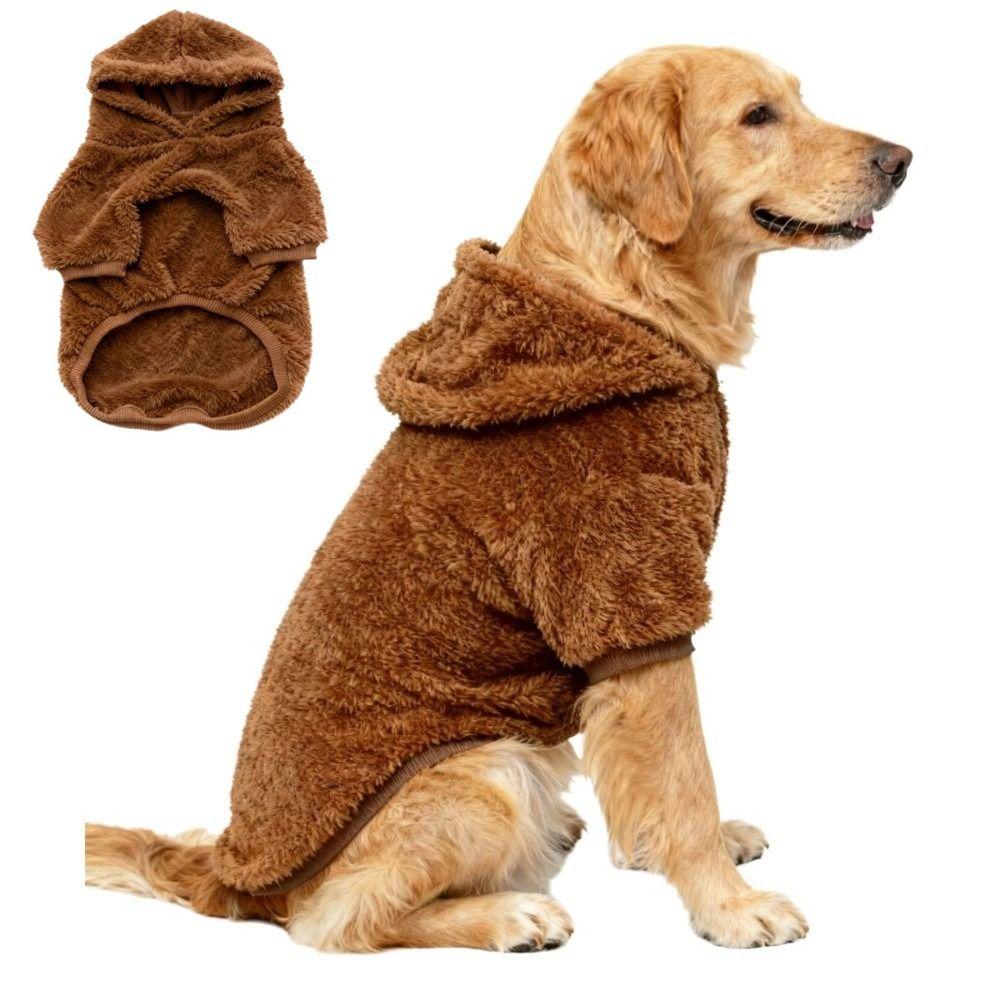 Fleece Material Dog Clothes Soft Pet Clothing Cozy Dog Hoodie  Winter Season for Medium Large Dogs