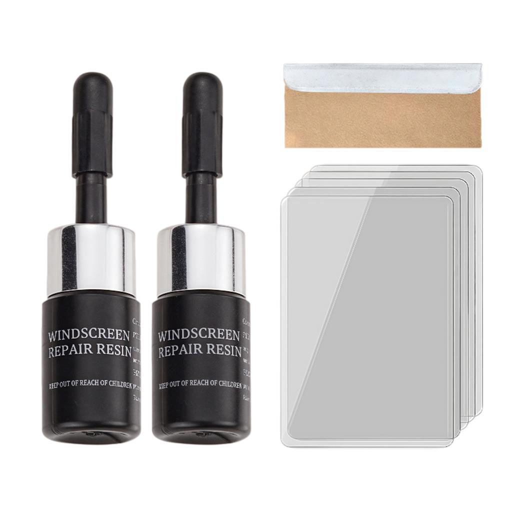 Windshield Chip Repair Kit Quick and Efficiency Glass Repair Liquid for Cracks for Chips and Cracks Bulls-Eye Star-Shaped Crack