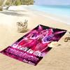 Name Custom Sabrina Carpenter Print Beach Towel, Large Soft Quick Dry Towel for Beach Camping Swimming