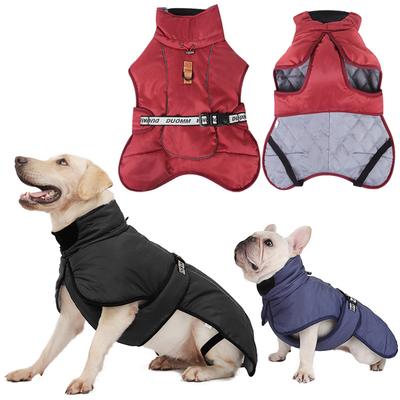 Roupas para cães grandes, à prova de vento, grossas, quentes, roupas para cães de estimação, casaco refletivo para filhotes, pug, labrador, yorkies franceses, jaqueta