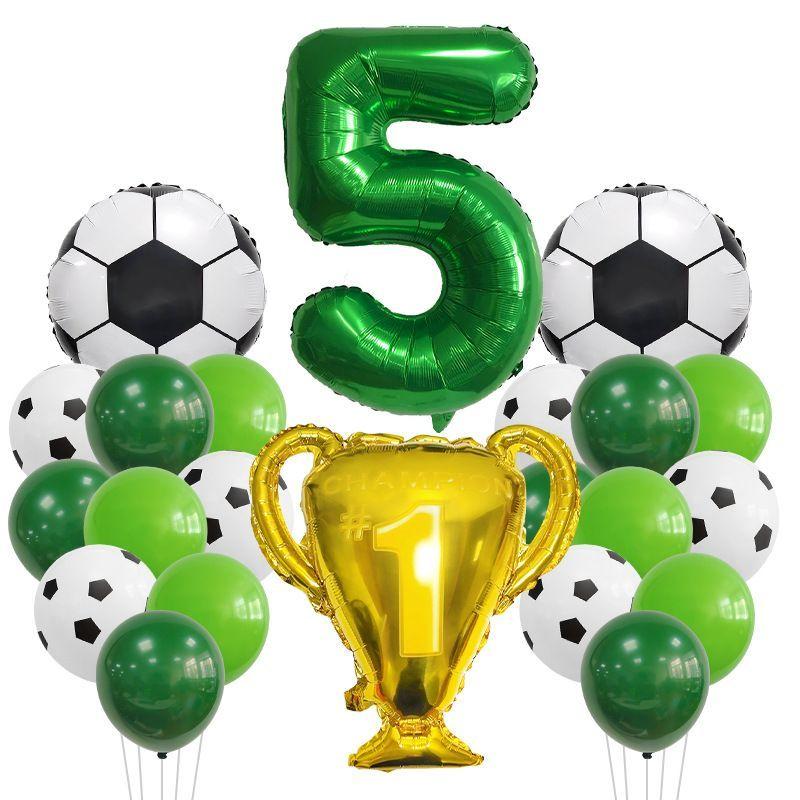 Football Championship Trophy, Balloon Set, Aluminum Film, Children and Boys' Birthday Party, World Cup Birthday Decoration