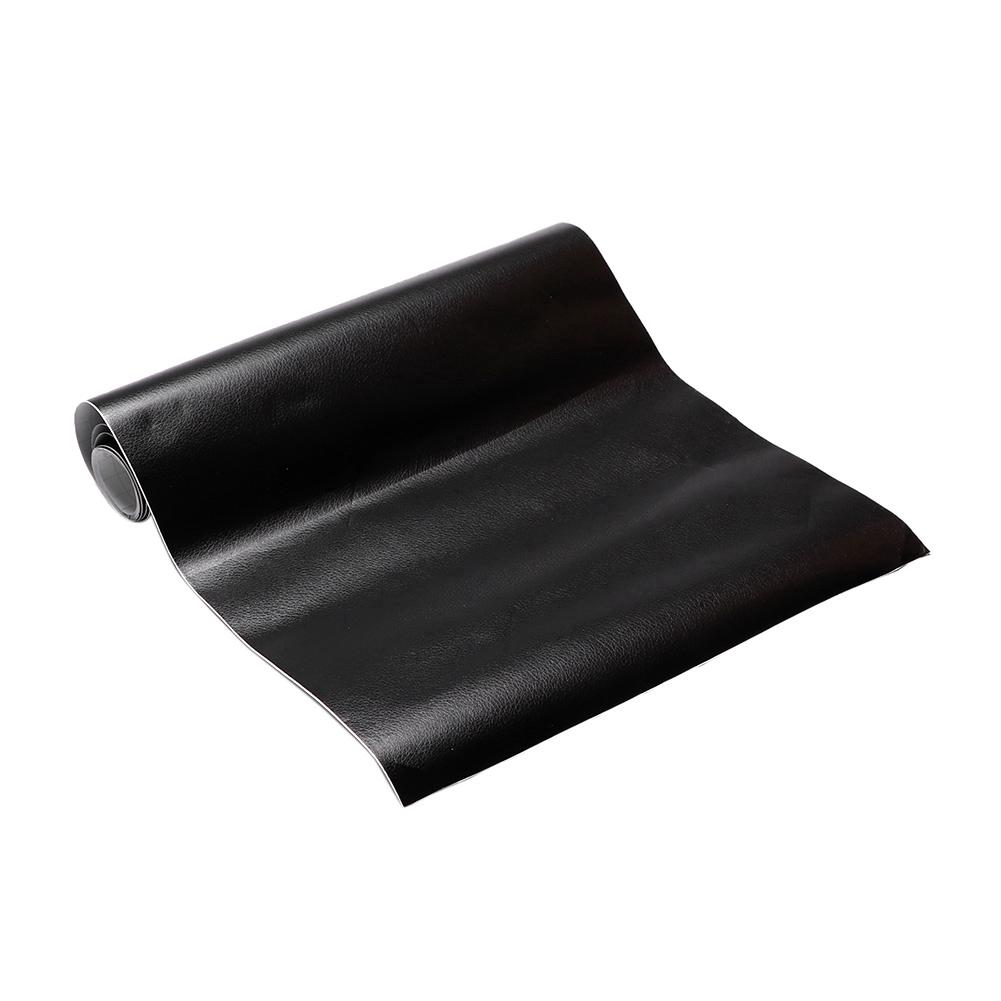 Grão de Couro Preto Adesivo Decorativo para Interior de Carro Película Envoltória para Móveis 30*200cm