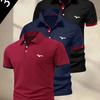 Set da 3 Polo da Golf da Uomo, Top Sportivo a Maniche Corte Asciugatura Rapida Traspirante per Sport all'Aperto