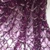 Sequins Embroidered Lace Fabric Diamond Fringe Wedding Dress Material Elegant Beads French Sequins Lace Fabric For Clothing