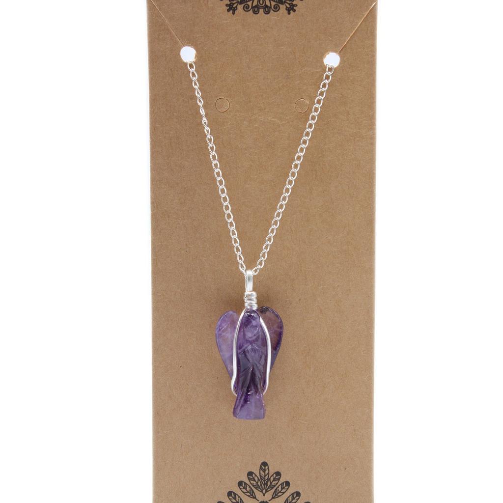 Amethyst Pendant Guardian Angel Crystal