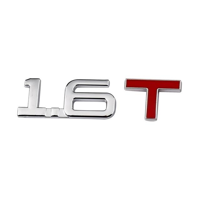 2022 Car Displacement Sticker  Volume Logo Car Rear Trunk Emblem Badge Vehicle Stickers
