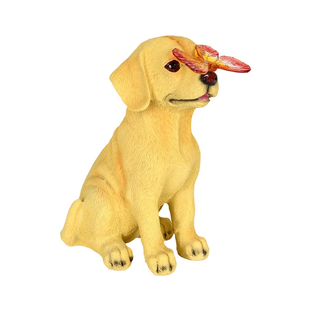 Solar,powered Cute Dog , Light, Outdoor , Garden , Ambient Light, Simulated Animal Resin Craft.