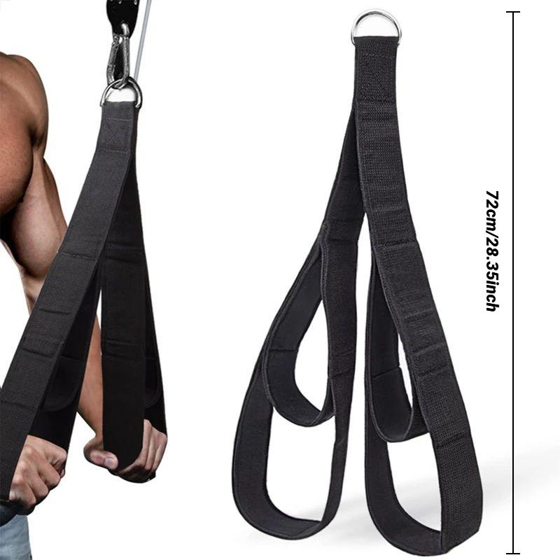 Durable And Safe Fitness Tricep Rope Pull Down Workout Cable Attachment Strength Biceps Triceps Training Double Ended Tension Webbing