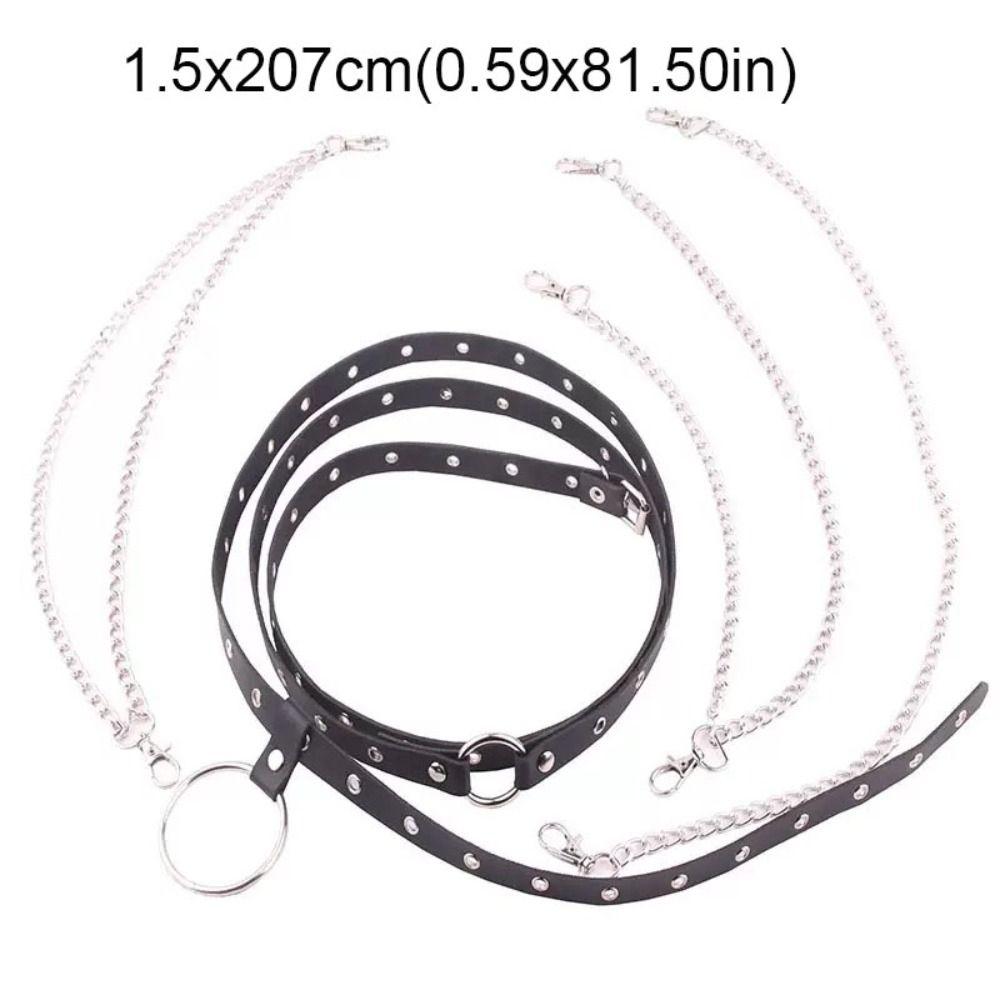 Harajuku Multi-layer Women Waist Belt Extended JK PU Leather Belt Korean Style Gothic Dress Waist Chain Girls