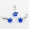 Popular Alloy Earrings Accessories Colorful Five-Pointed Star Pendant Keychain Lobster Clasp Keyring Bag Accessory