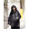 Spring and Autumn New Bsapa Japanese-Style Retro Hooded Plaid Shirt Men's Loose Trendy Couple Shirt Coat