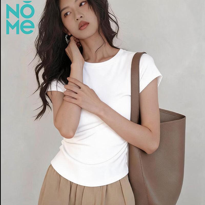 NOMe Women s Pleated Slim-Fit Short Sleeve T-Shirt 2XL