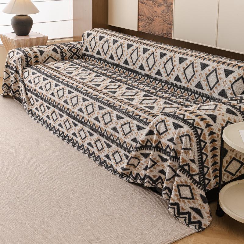 Thick Bohemian Plush Sofa & Bed Blanket - Decorative Nap & Air Conditioning Cover