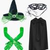 Witch Adult Halloween  Cosplay Costume With Hat Gloves Cloak Party Performance