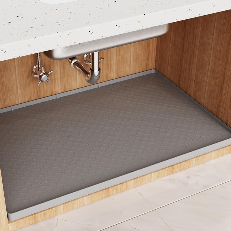 Tapis de sous-évier Tapis d'armoire de cuisine Tapis d'évier en silicone Tapis d'armoire de cuisine et de salle de bain et Tapis de protection contre les gouttes Accessoires de cuisine