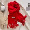 Winter Wool Scarf For Women Long Warm Cashmere Scarves Hijab Solid Lady Shawl Wrap Female Pashmina Bandana Head Scarfs New