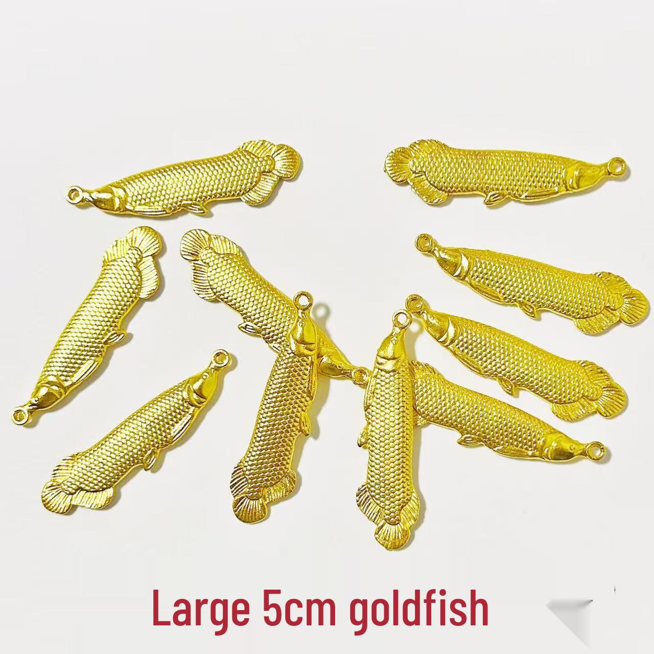 Брелок из цинкового сплава с изображением ежегодной рыбы: Благоприятный металлический кулон в китайском стиле 5.4cm