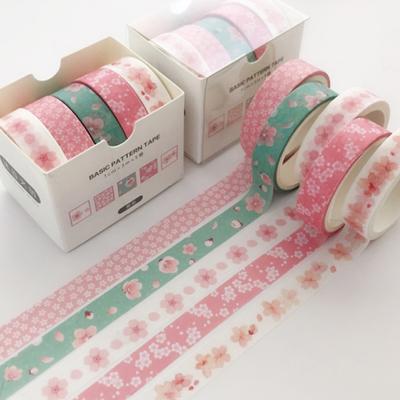 5-teiliges Sakura Washi Tape Set Grundlegendes dekoratives Klebeband Journalbedarf Washitape Schreibwaren Scrapbooking Süßes Masking Tape