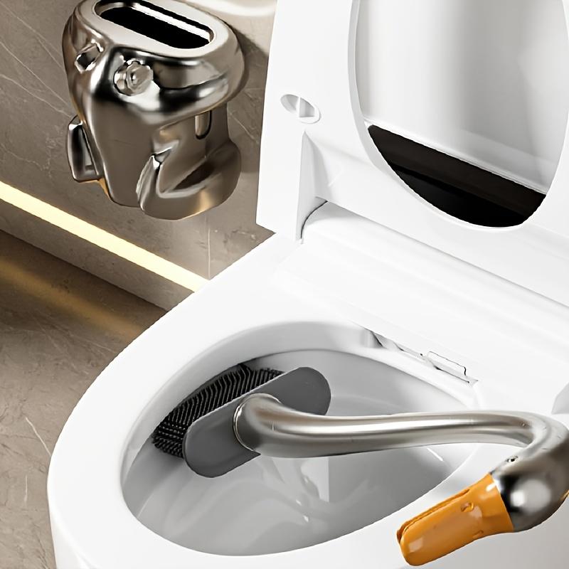 Goose-shaped Toilet Brush with a Frog Base, Can Be Wall-mounted or Placed On the Floor