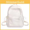 Color Simple Solid Student Backpack With Inner Compartments For Commute Daily