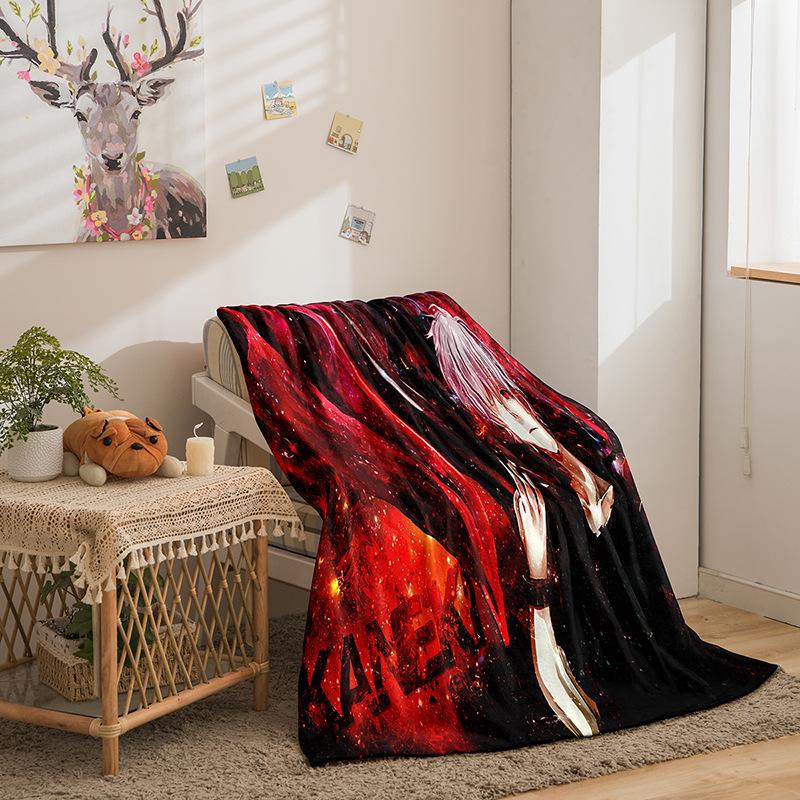 Cartoon Tokyo Ghoul Series Double Sided Flannel 3D Digital Printing Blanket Cover