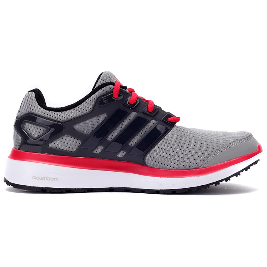 Adidas Energy Cloud Bequeme Rutschfeste Strapazierfähige Low-Top Laufschuhe Herren Sneaker Grau Schwarz Rot BB4113
