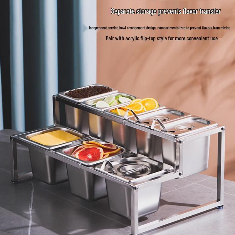 Stainless Steel Desktop Bar Counter Storage Shelf