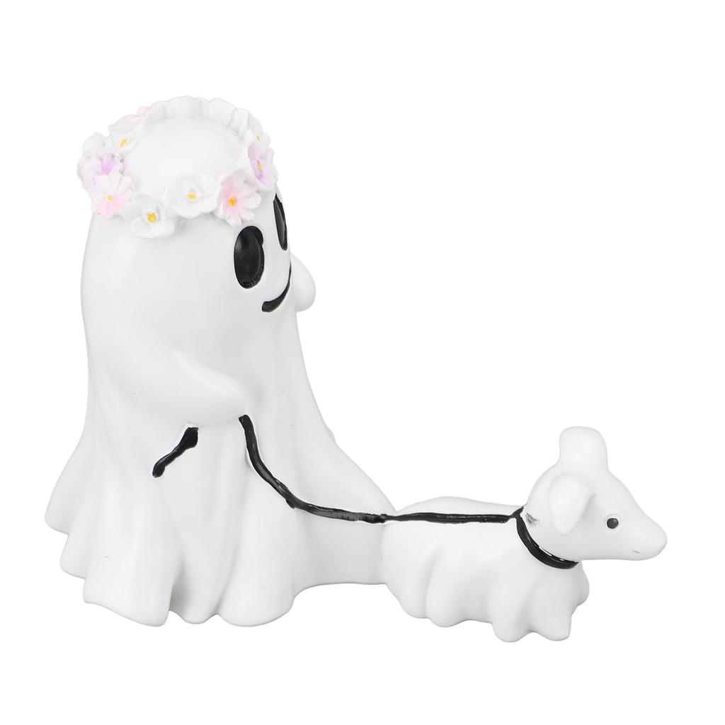 Statua Psa Ducha Spacerującego Straszna Figurka Psa Ducha do Dekoracji Stołu Domowego Wewnętrzna Zewnętrzna