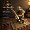1D Printed Executive Knight Pen Stand Office Supplies Pen Holder Kneeling Knight In Armor Creative Design for Home Office Decor