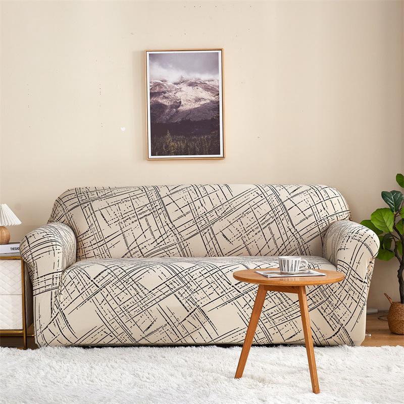 

Elastic Milk Silk Sofa Slipcover - Universal Fit, All Seasons, Full Coverage, for Double Sofas. 90-140cm Single Sofa