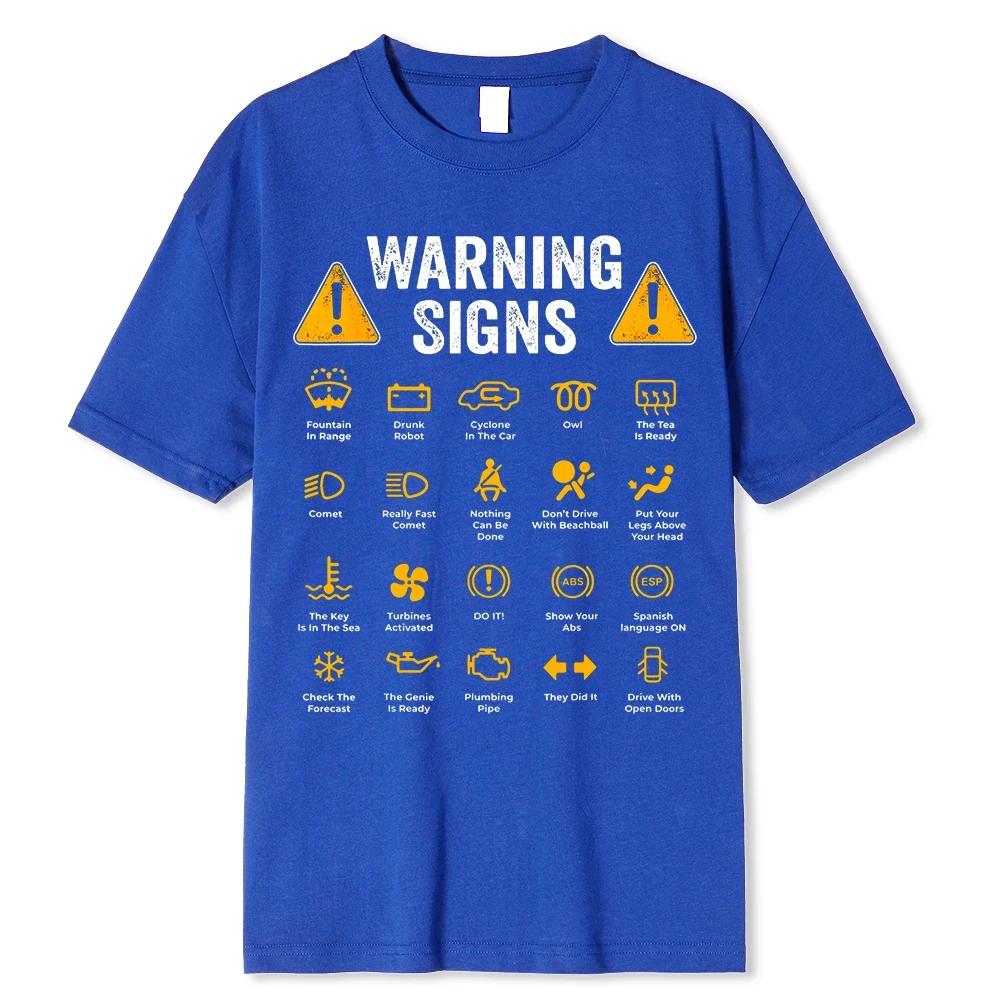 Fun Driving Warning Signs 101 Auto Mechanic Gift Driver T-Shirt Oversized Casual T-Shirt Cotton Men'S Top T-Shirt Clothing