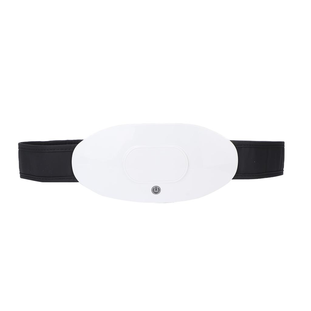 Lumbar Massager EMS Pulse Heating Waist Body Slimming Massage Belt Abdominal Massager White