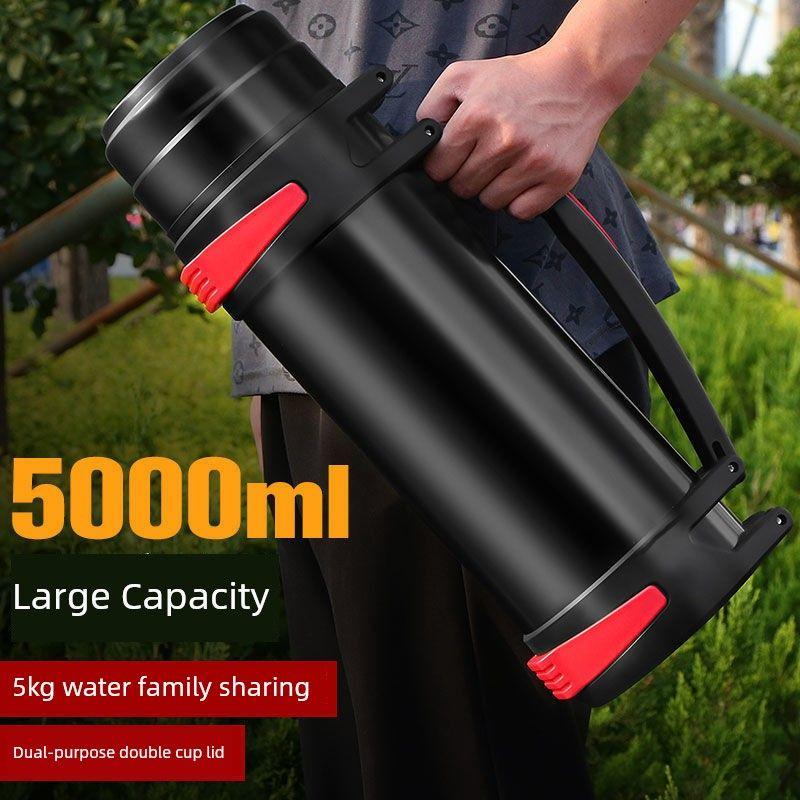 Large Capacity 10-Liter Stainless Steel Thermos Flask, Large Capacity Thermos Cup for Men and Women, Outdoor Car-Mounted Water Bottle for Home Use