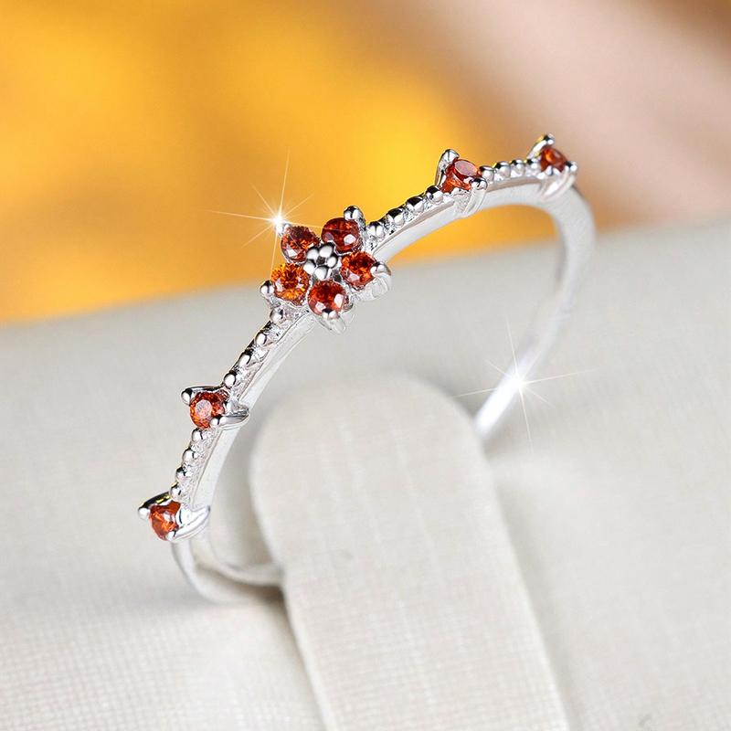 

Изящные кольца с голубым цирконием для женщин из серебра 925 пробы с фианитами, наборные кольца для пальцев, эстетические украшения 10 серебряный/красный