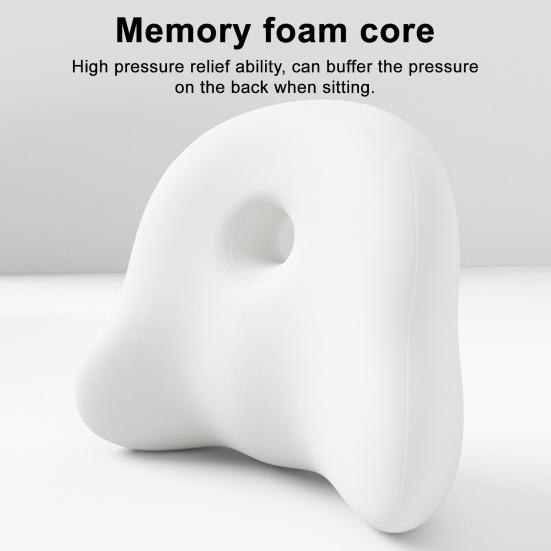 Bederní opěrný polštář s nastavitelným posuvníkem Polštář pro bederní oporu z paměťové pěny Polštář pro úlevu od bolesti zad pro autosedačku kancelářskou židli