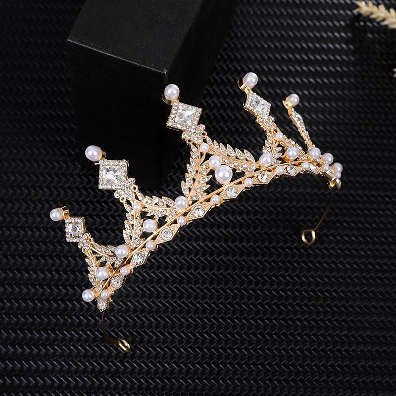 Children'S Crown Girl Crystal Crown Headgear Korean Fairy Princess Style Temperament Dress Accessories Crown Hair Accessories
