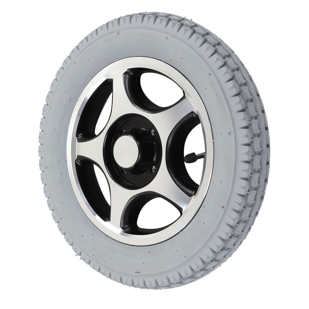320mm Wheelchair Tire PU Inflatable Wheel Alloy Steel Hub Disabled Vehicle Rear Tyre 4 Hole