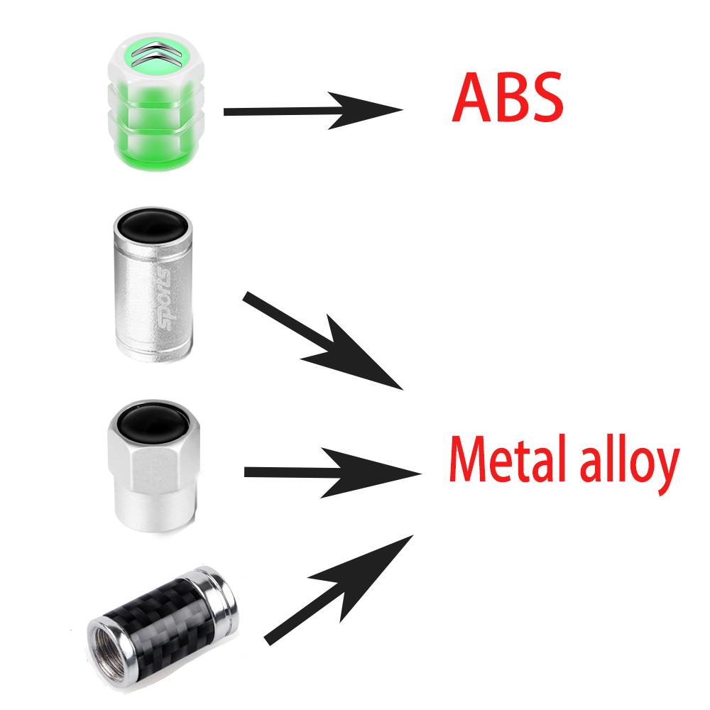 4pcs Metal Alloy Car Tire Caps For Cars Motorcycles Bicycle Cover Dustproof Accessories For Citroen C3 C4 C1 C2 Picasso Celysee