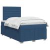 Box Spring Bed with Mattress and Headboard Blue 120 x 200 cm Fabric