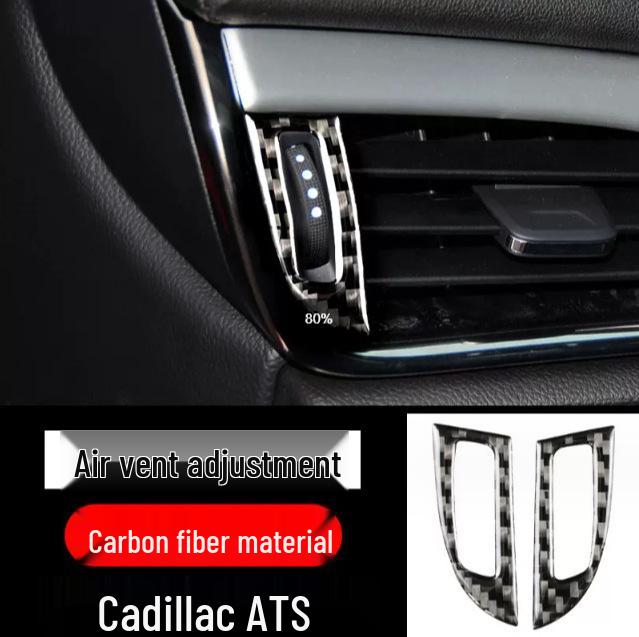 Cadillac ATSL Kohlefaser Interieurverkleidung: Konsole, Schalthebel, Luftauslass-Aufkleber