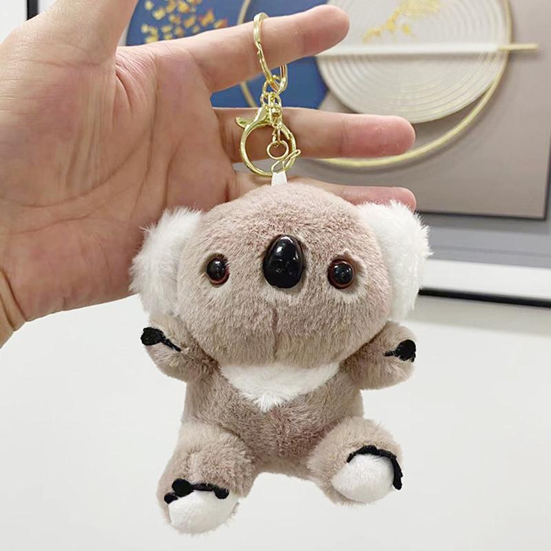

Little Lazy Cute Koala Plush Pendant Keychain Doll Backpack Accessories Doll коричневий