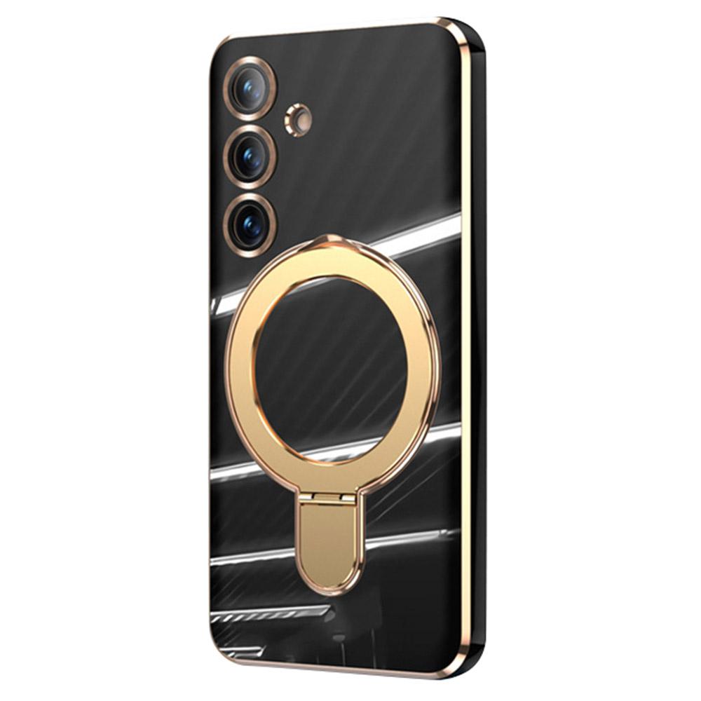 

Чохол-підставка для Samsung Galaxy S25, сумісний з MagSafe, чохол для телефону з ТПУ Black