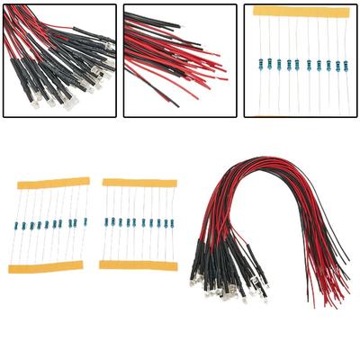 20*Resistor 20*LED Light Strip 20mA/30mA With Cable