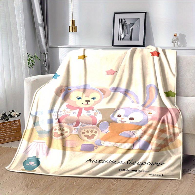 1pc, Duffy and Friends (10) Home Decor Flannel Blanket, Perfect Gift for Bedroom, Living Room, Travel, Camping, Car, Beach, Office Nap, Ideal Sofa Thr