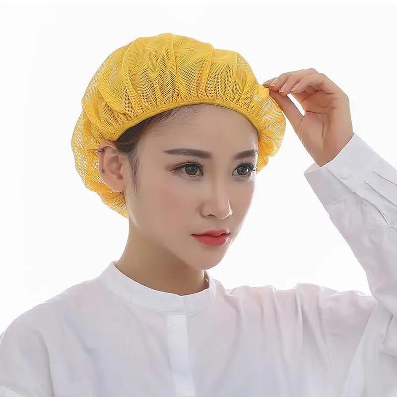 Mesh Chef Hat Reusable Kitchen Restaurant Hotel Bakery Catering Cooking Cap Workshop