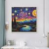 CHENISTORY 5d Diamond Painting Forest Landscape Full Round Drill Embroidery Cross Stitch Starry Sky Scenery Mosaic Wall Decor